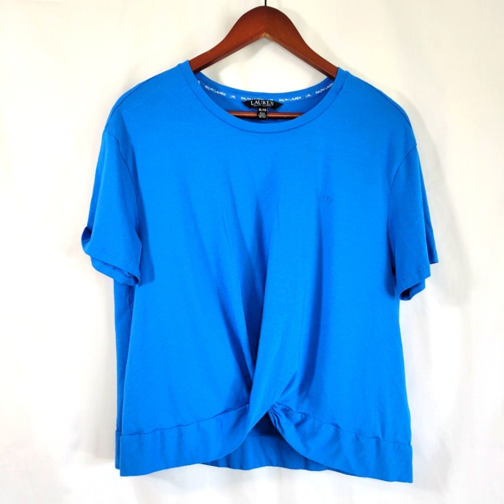 Lauren Ralph Lauren Blue Athletic Short Sleeve Tee Shirt XL